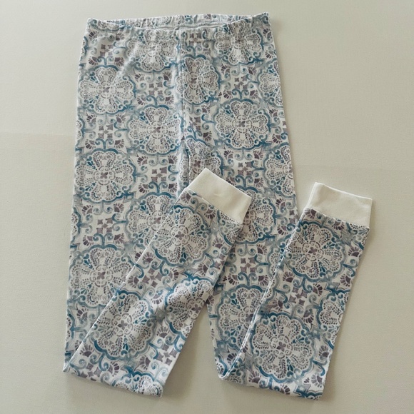Burt’s Bees Kids Girls 10 Blue White Floral Pajama Set Organic Cotton NWT - Picture 6 of 7